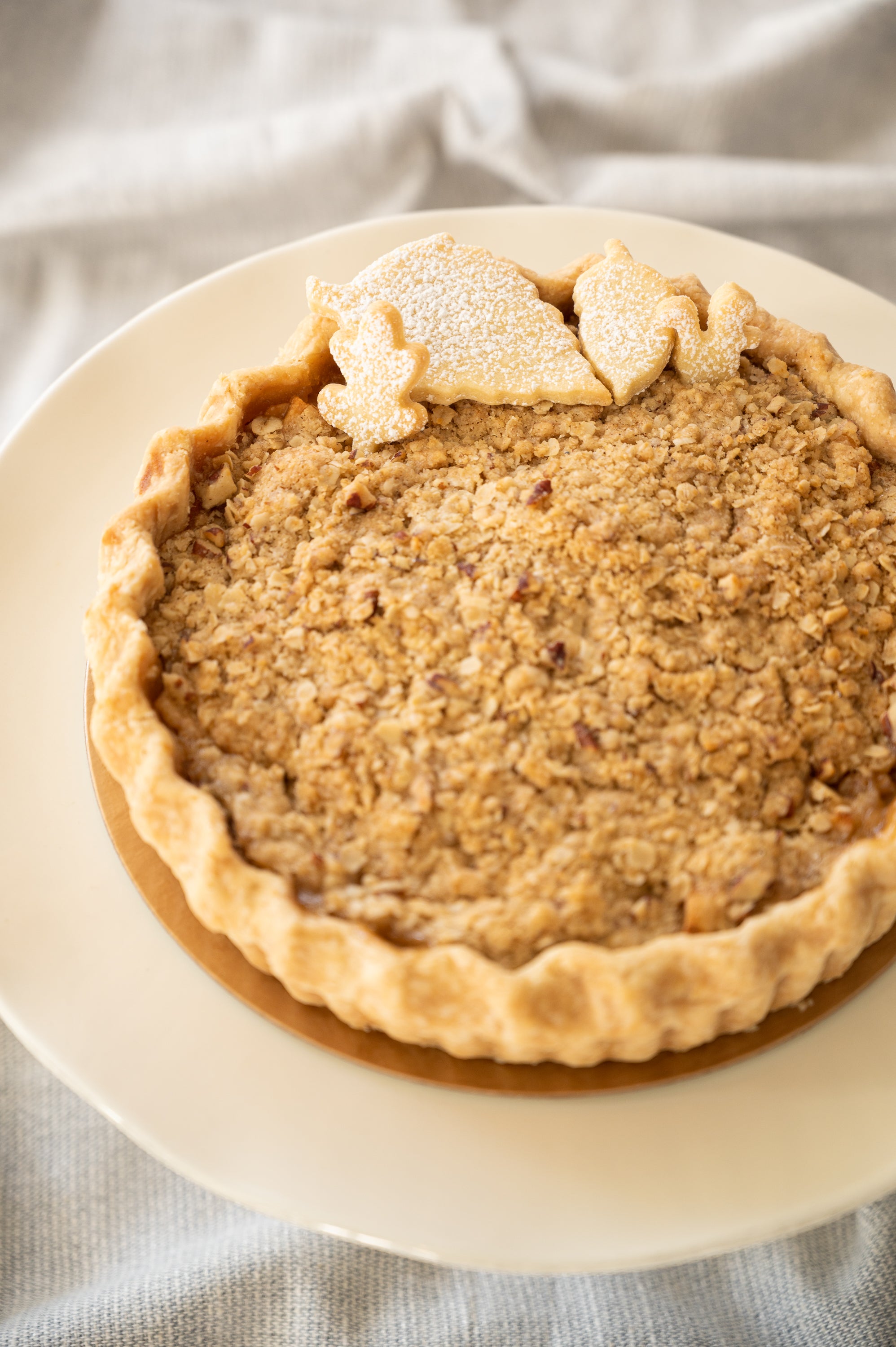 Apple Pecan Crisp Crumble Pie.