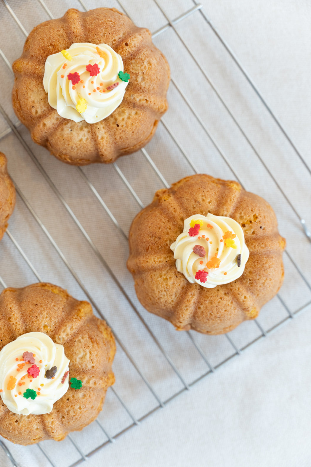 Pumpkin Pound Cake with Classic French Buttercream.