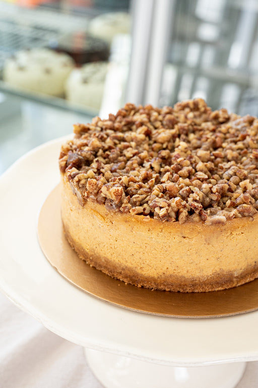 Pumpkin Pecan Streusel Cheesecake.