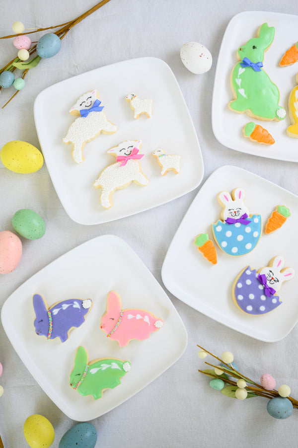 Easter Decorated Shortbread Cookies.