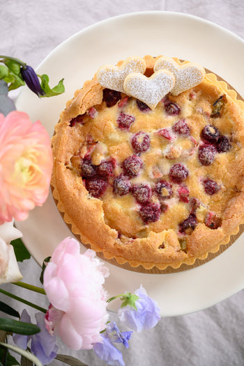 Raspberry Rhubarb Tart.