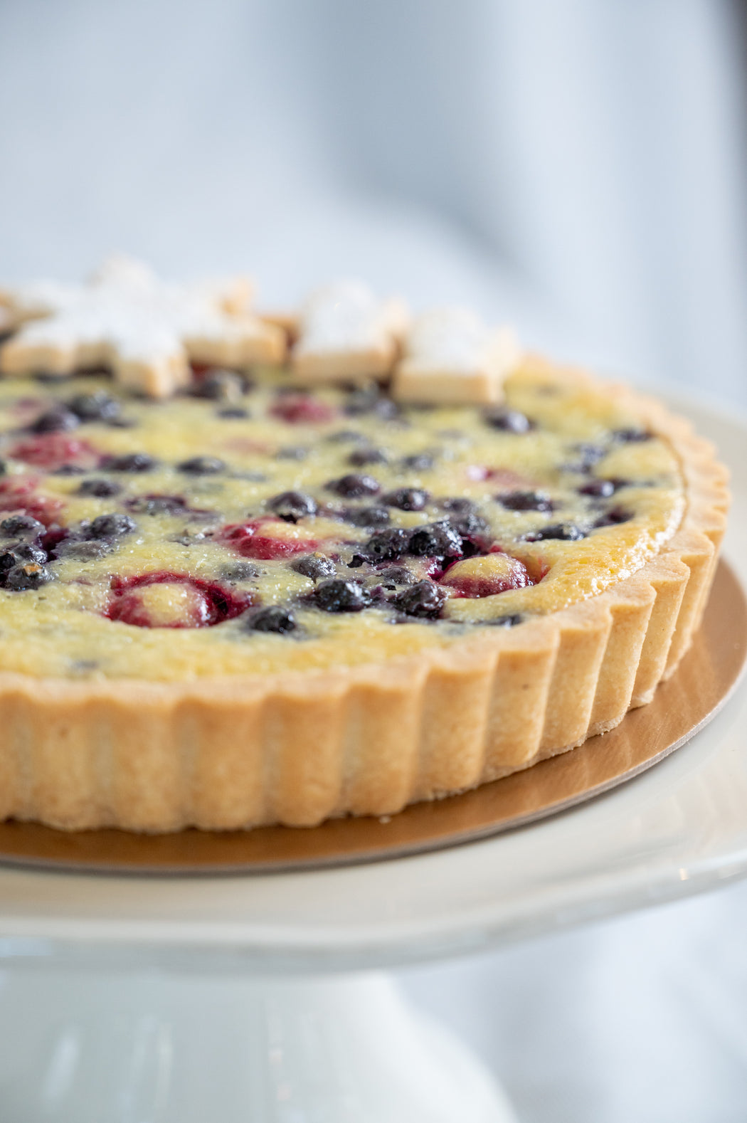 Blueberry Raspberry Sourcream Tart.