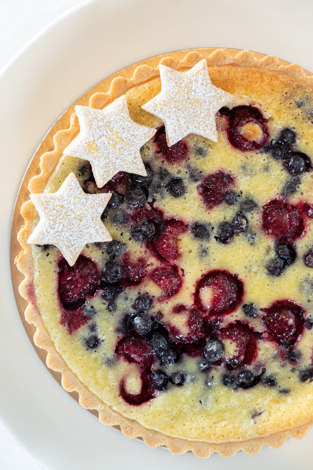 Blueberry Raspberry Sourcream Tart.