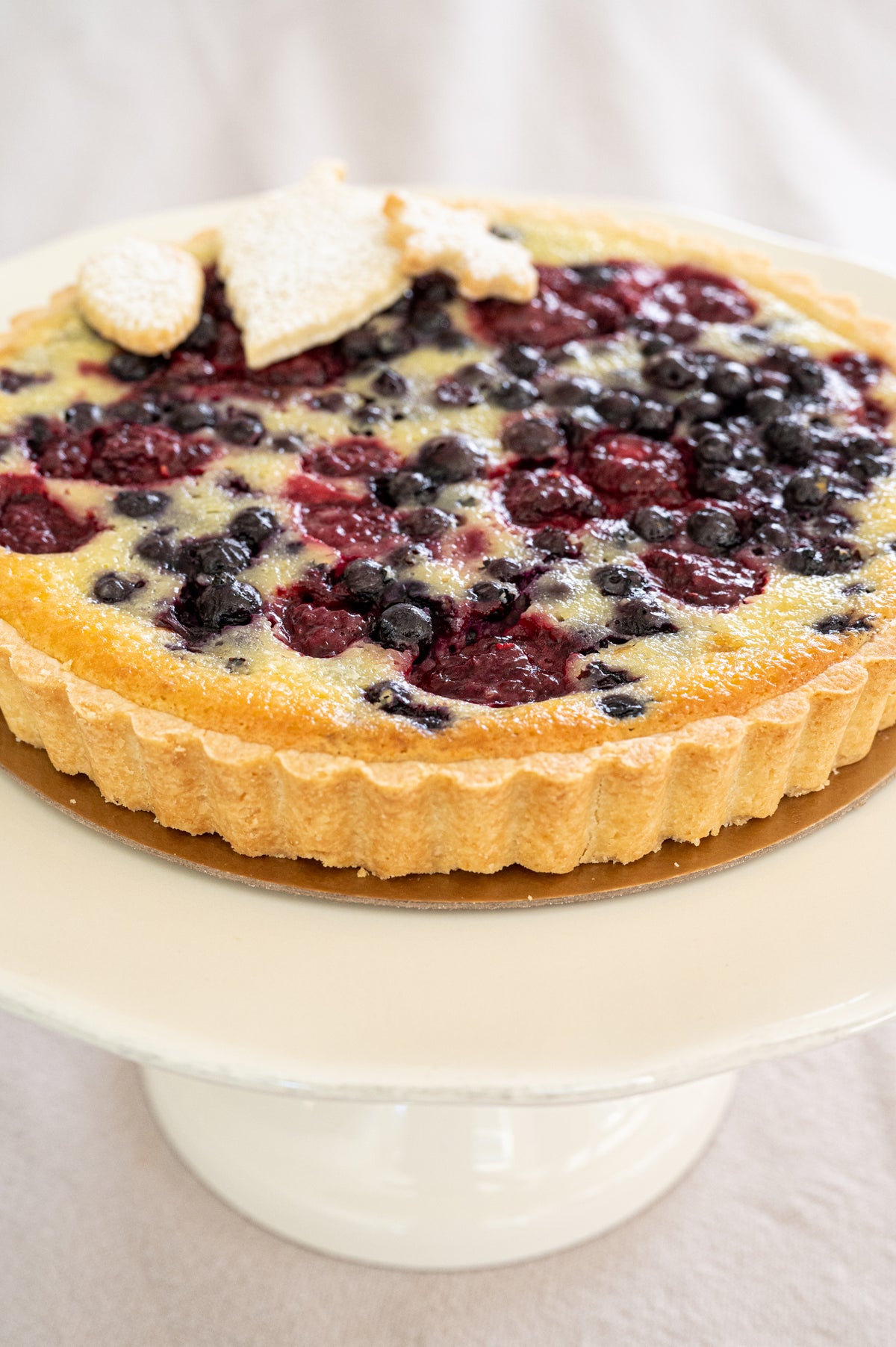 Blueberry Raspberry Sourcream Tart — Three Tarts
