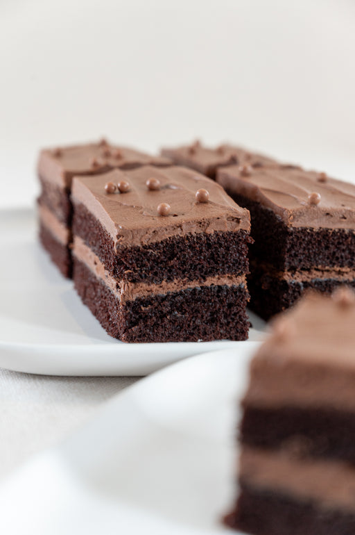 Chocolate Cake with whipped chocolate ganache.