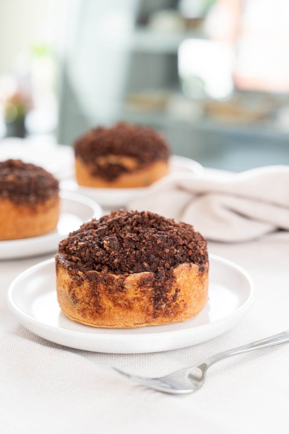 Chocolate Pecan Streusel Coffee Cakes.