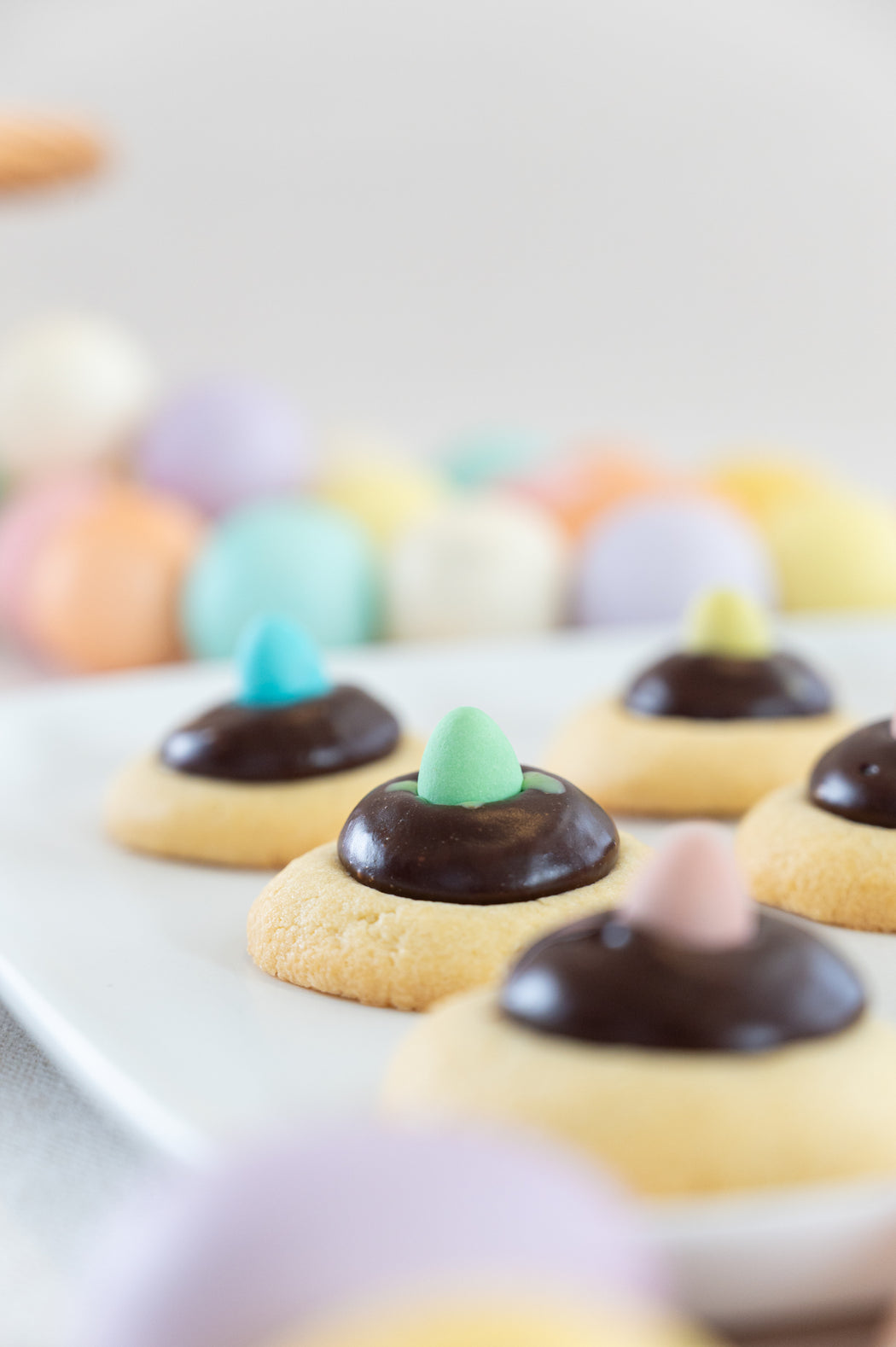 Easter Chocolate Thumbprints.