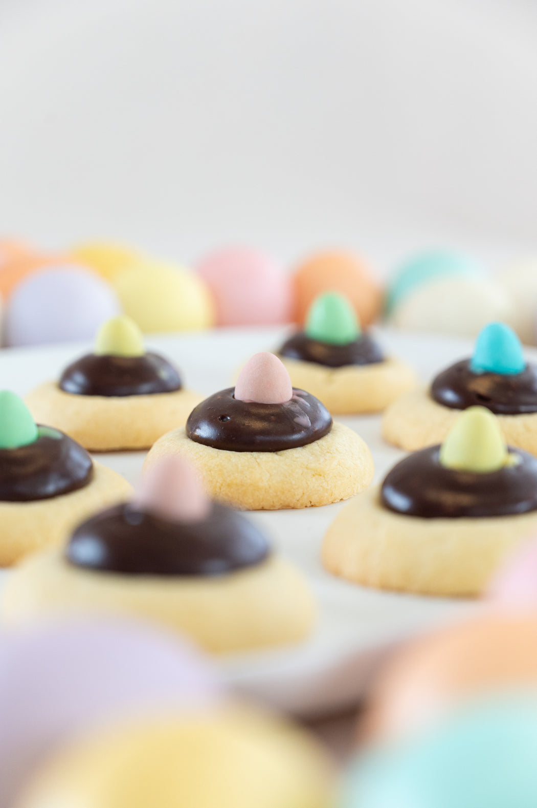 Easter Chocolate Thumbprints.