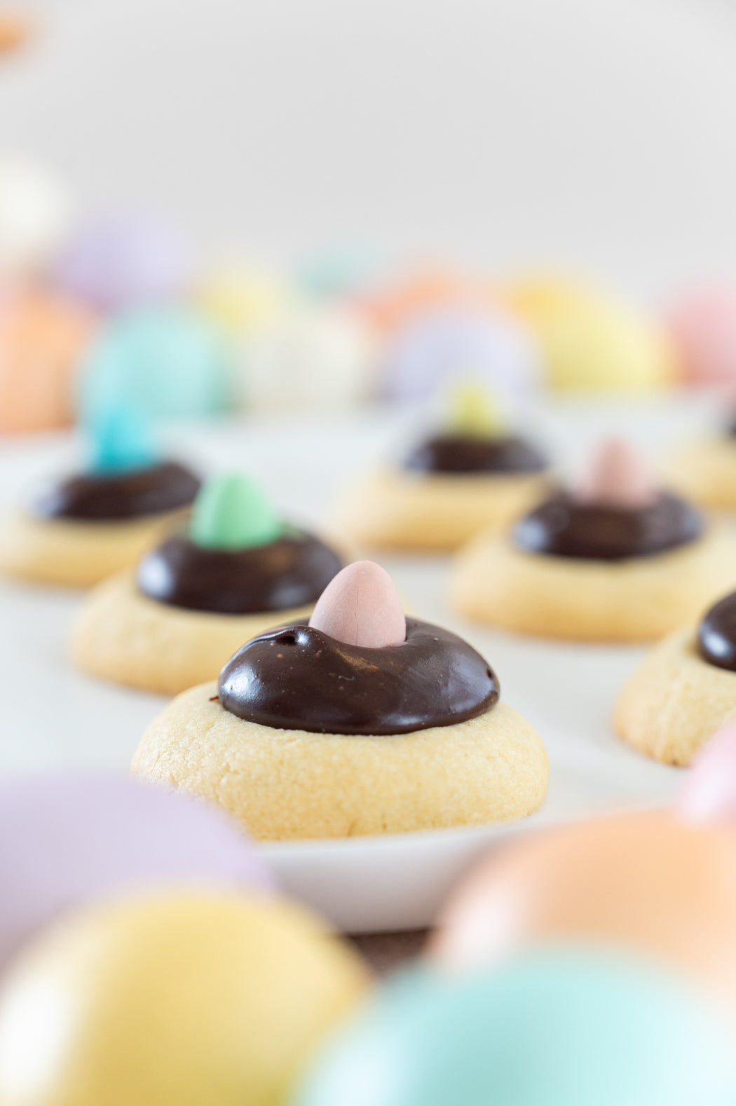 Easter Chocolate Thumbprints.