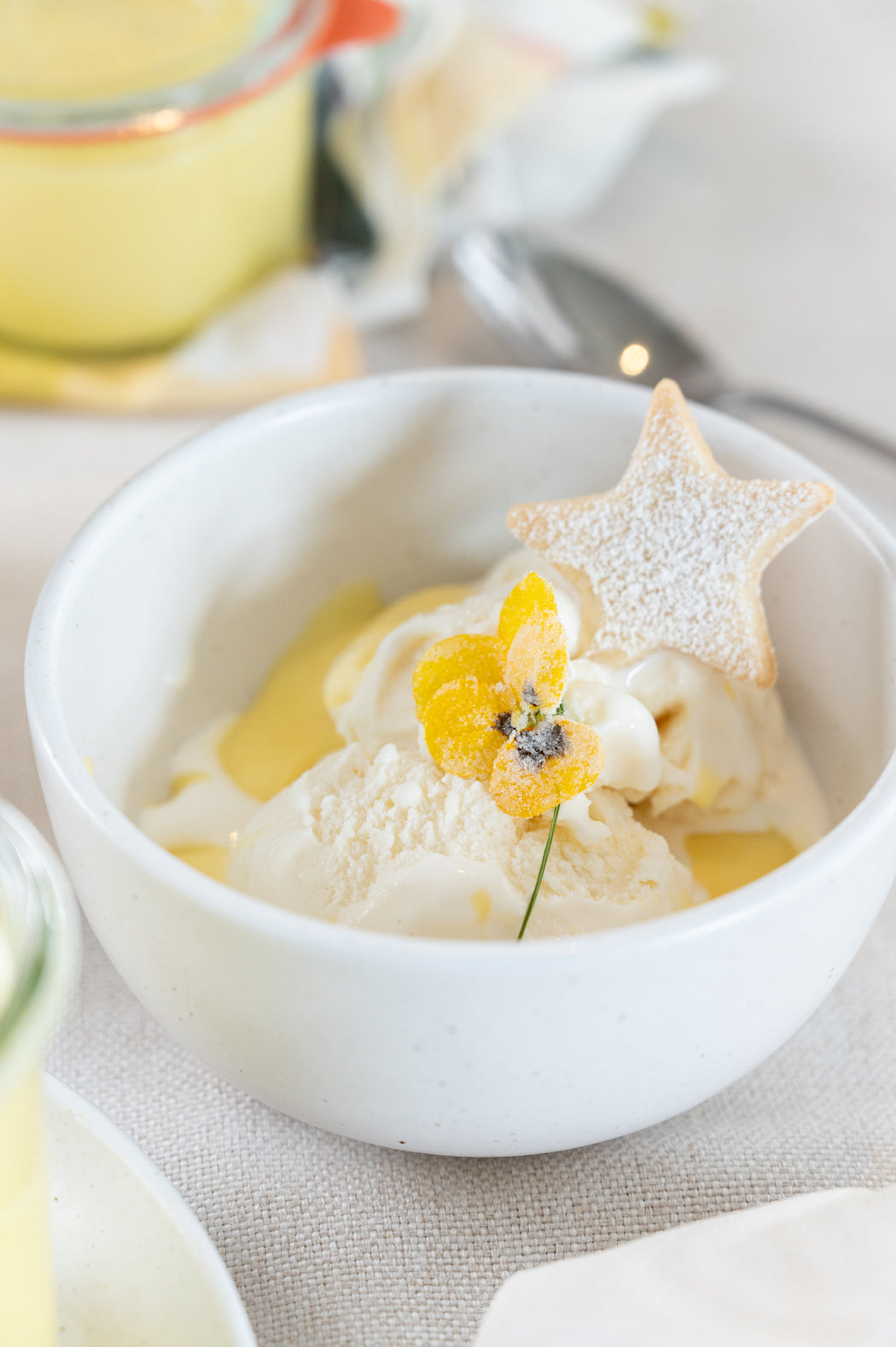 Lemon Curd and The Merry Dairy Vanilla Ice Cream.