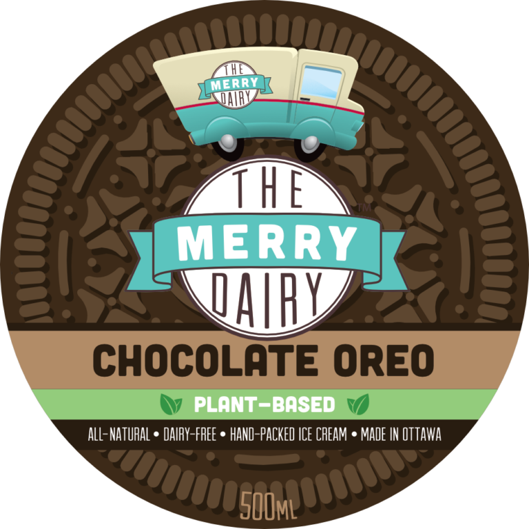 The Merry Dairy Chocolate Oreo Vegan Ice Cream.