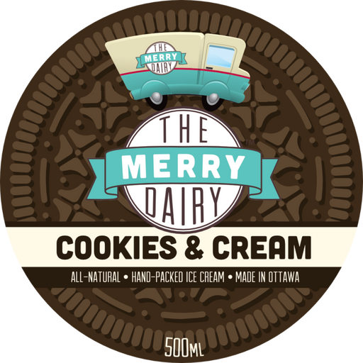The Merry Dairy Cookies and Cream Ice Cream.