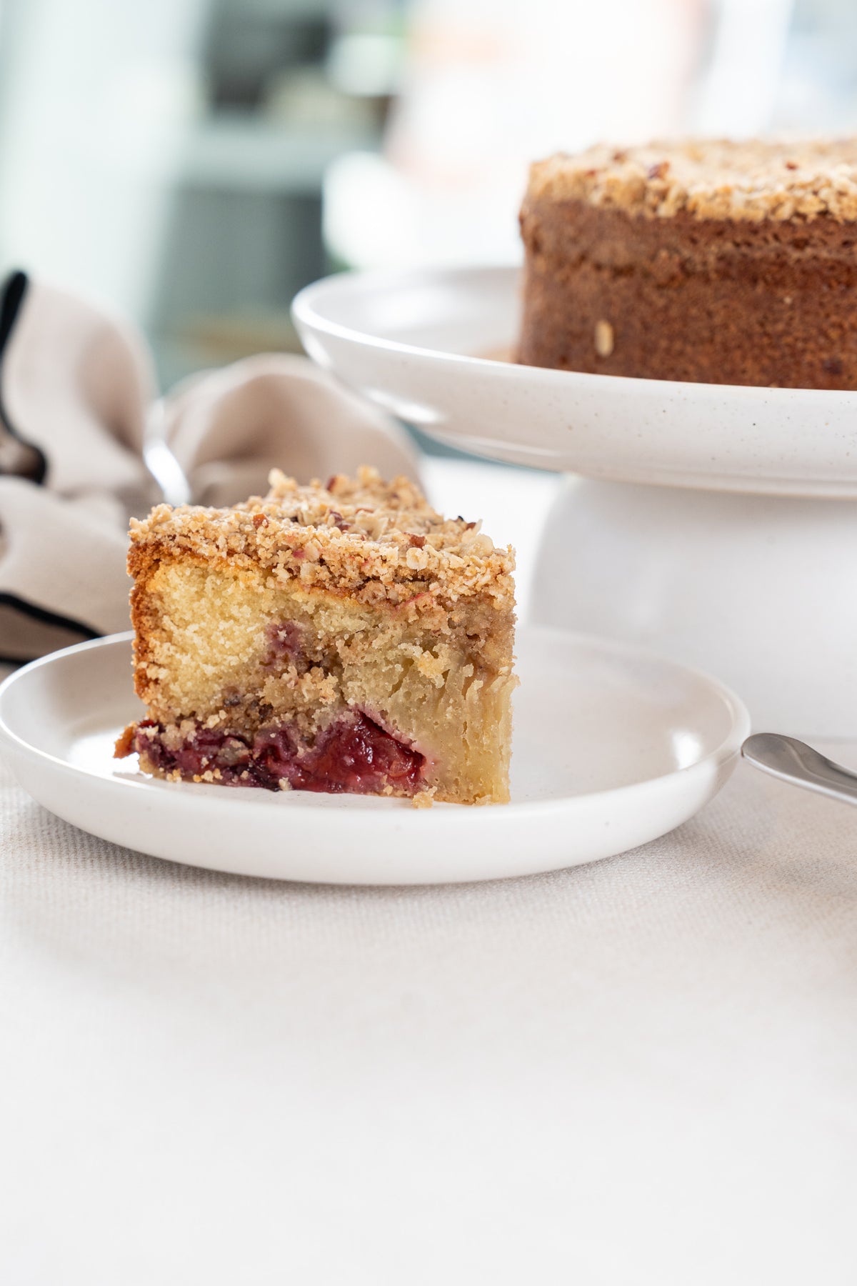 Plum Pecan Streusel Coffee Cake.