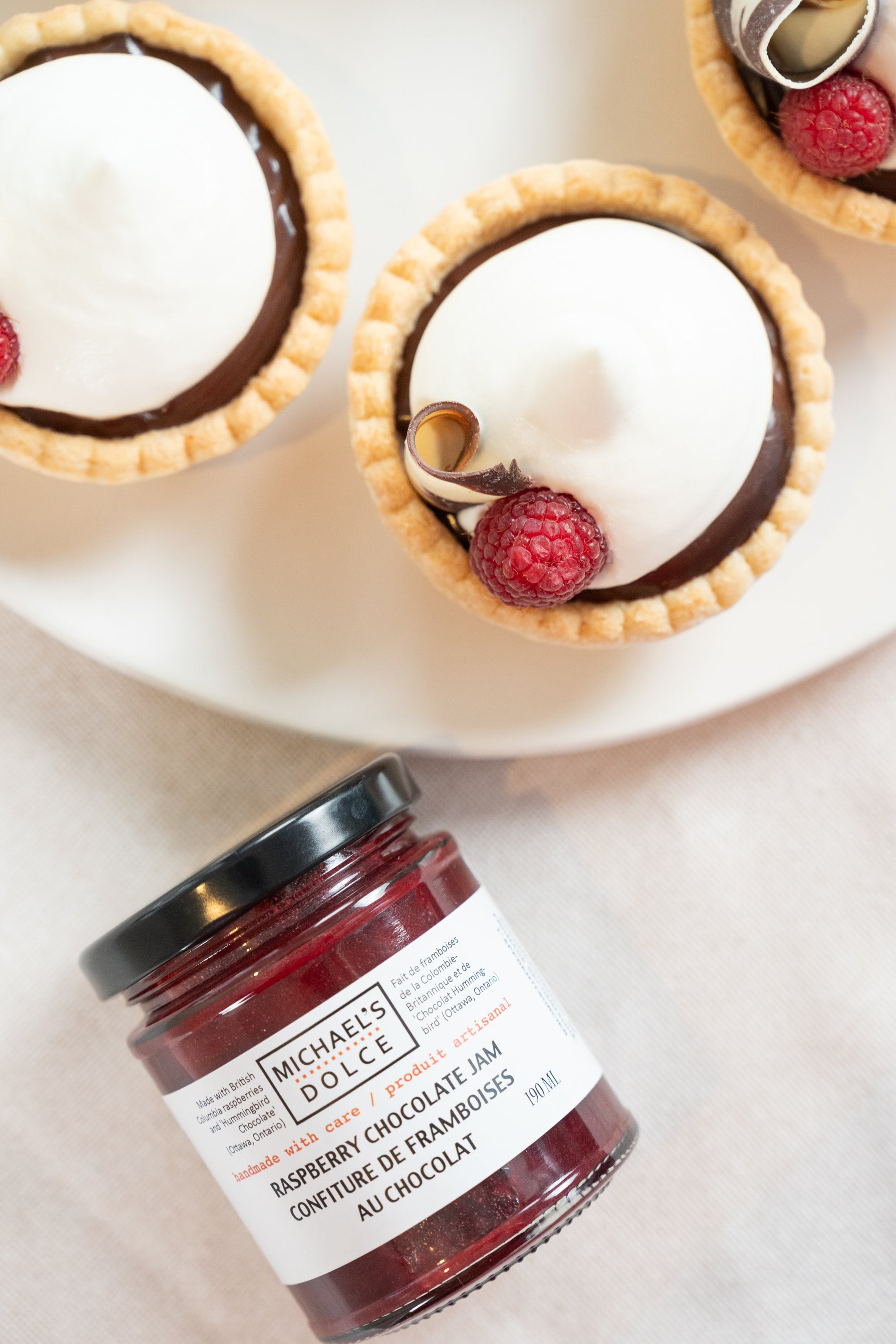 Michael's Dolce Raspberry Chocolate Jam — Three Tarts