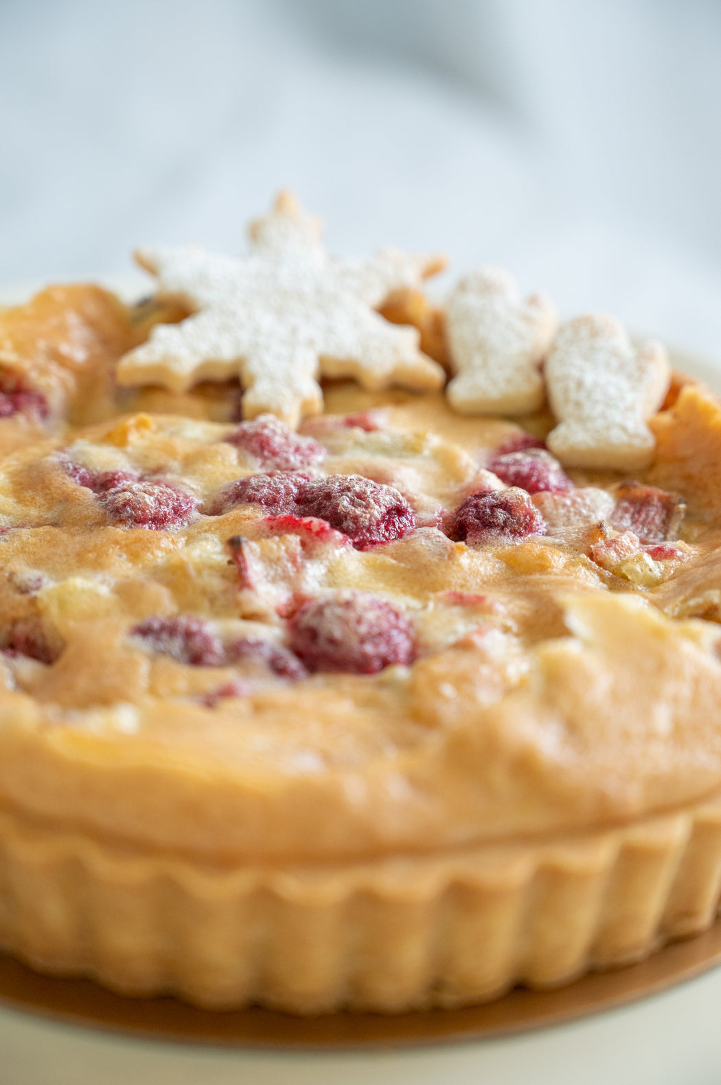 Raspberry Rhubarb Tart.