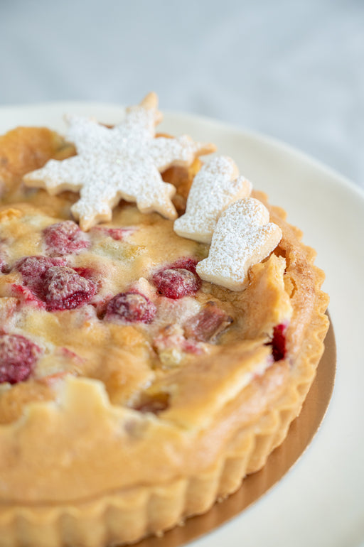 Raspberry Rhubarb Tart.