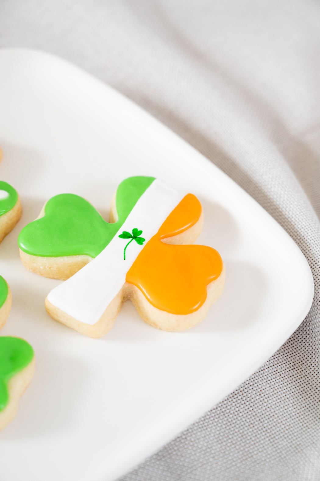 Shamrock Decorated Cookies.