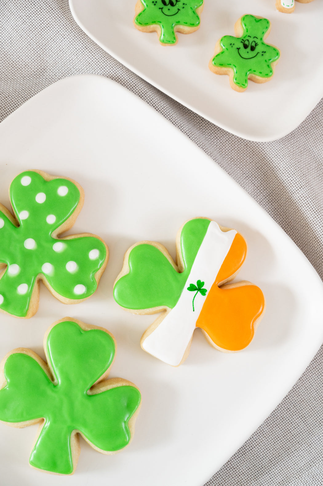 Shamrock Decorated Cookies.