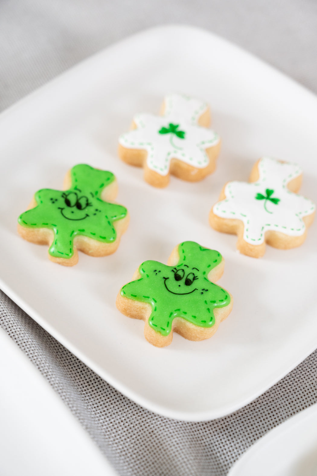 Shamrock Decorated Cookies.